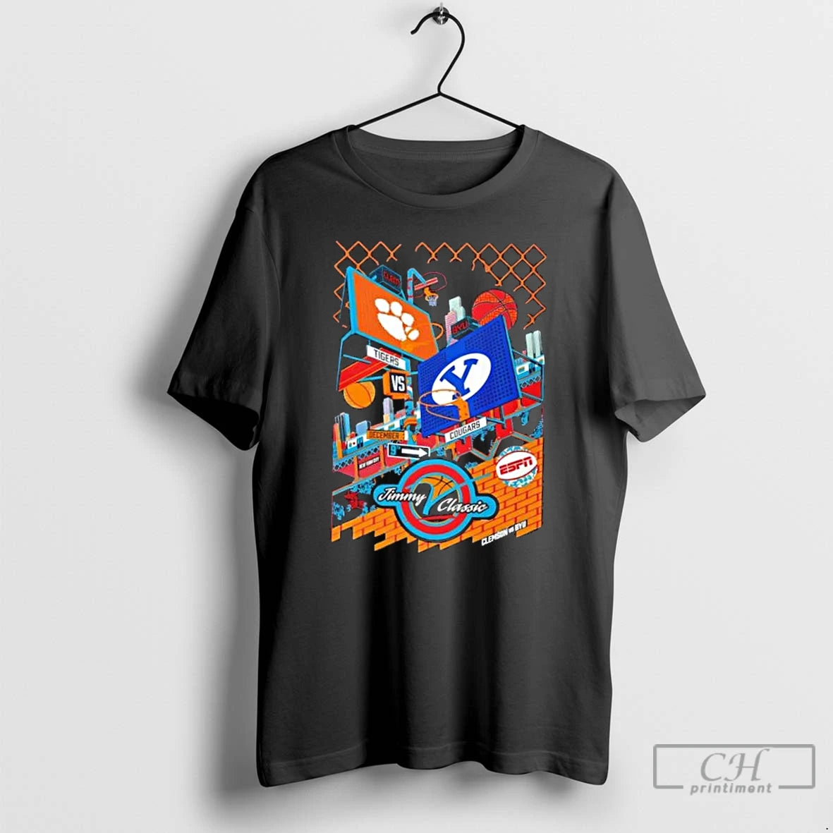 Classic Jimmy Classic Clemson Tigers Vs Byu Cougars Huskies 9th December T-Shirts, Hoodie, Sweatshirt | TeeBloomCo.com