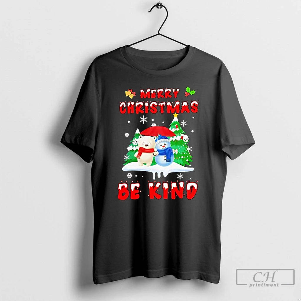 Classic Merry Christmas Be Kind Snowman Xmas Treestylish T-Shirts, Hoodie, Sweatshirt | TeeBloomCo.com