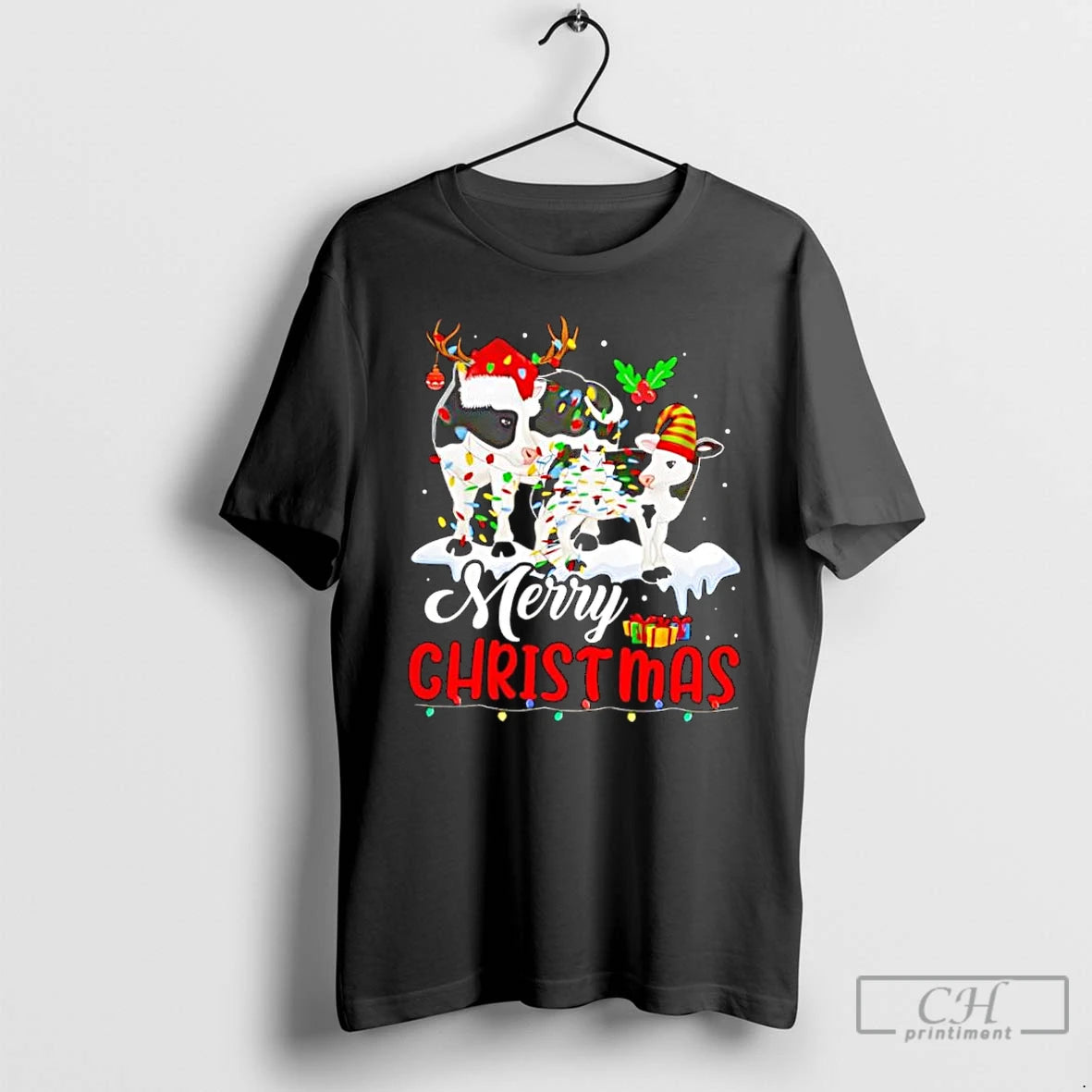 Classic Merry Christmas Cow T-Shirts, Hoodie, Sweatshirt | TeeBloomCo.com