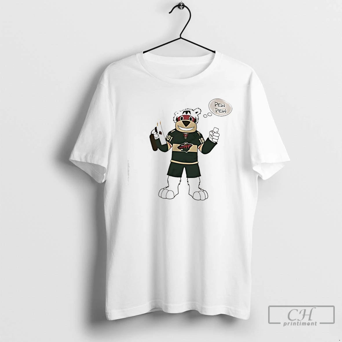 Classic Minnesota Wild Nordy Mascot Pew Pew T-Shirts, Hoodie, Sweatshirt | TeeBloomCo.com