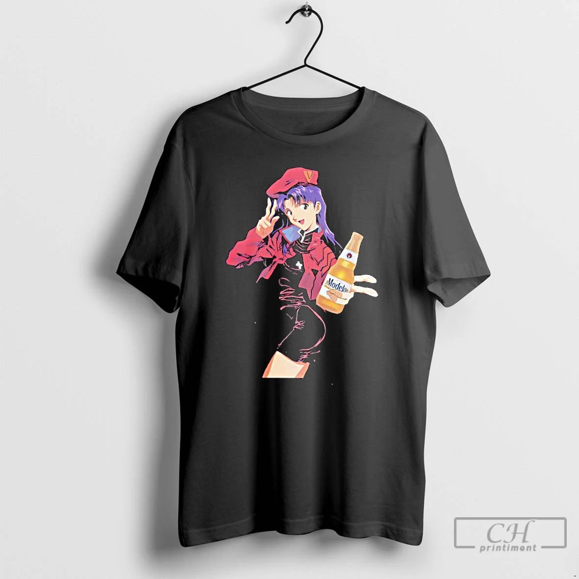 Classic Misato Katsuragi X Modelo Beer Anime Series T-Shirts, Hoodie, Sweatshirt | TeeBloomCo.com