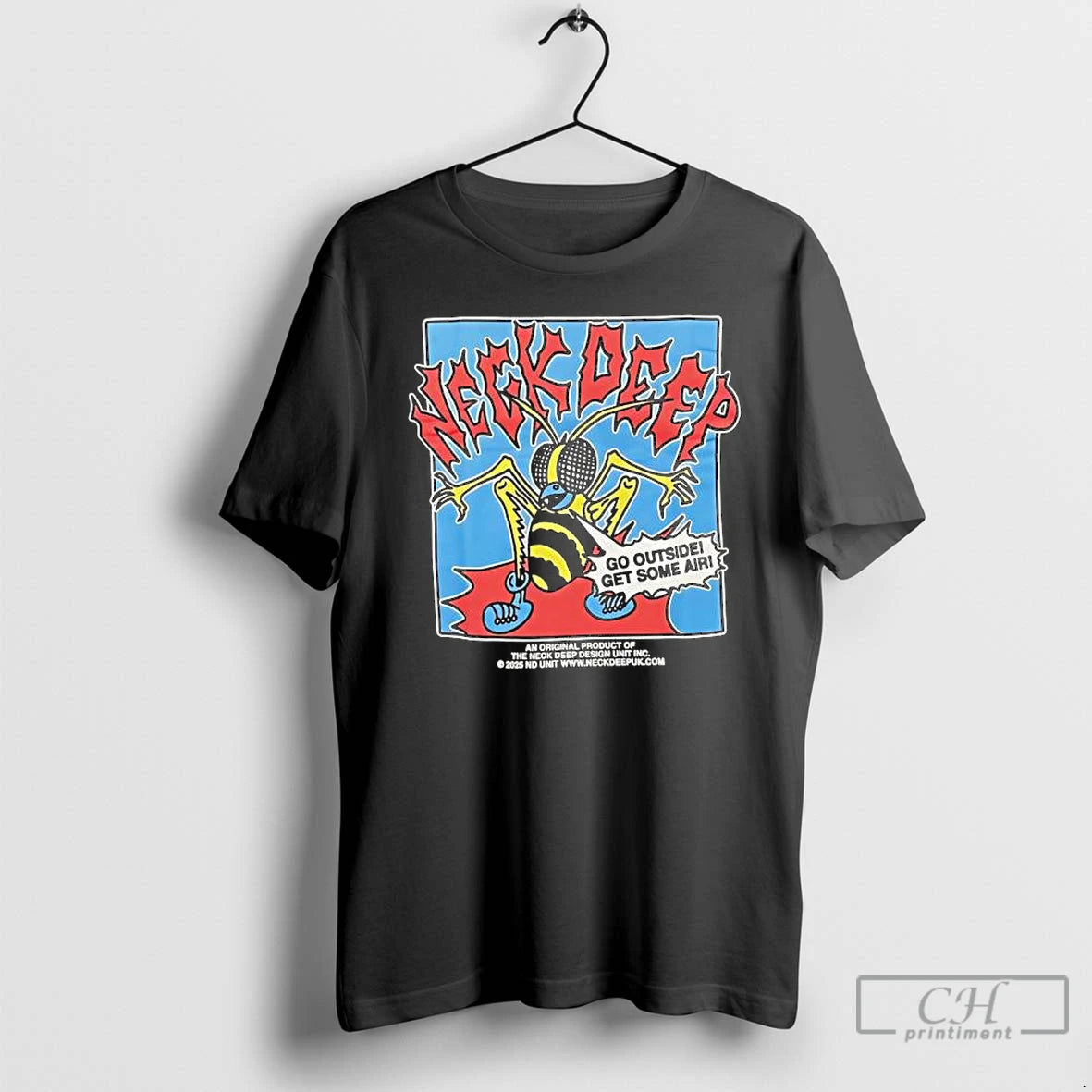 Classic Neck Deep Go Outside Get Some Air Graphic T-Shirts, Hoodie, Sweatshirt | TeeBloomCo.com