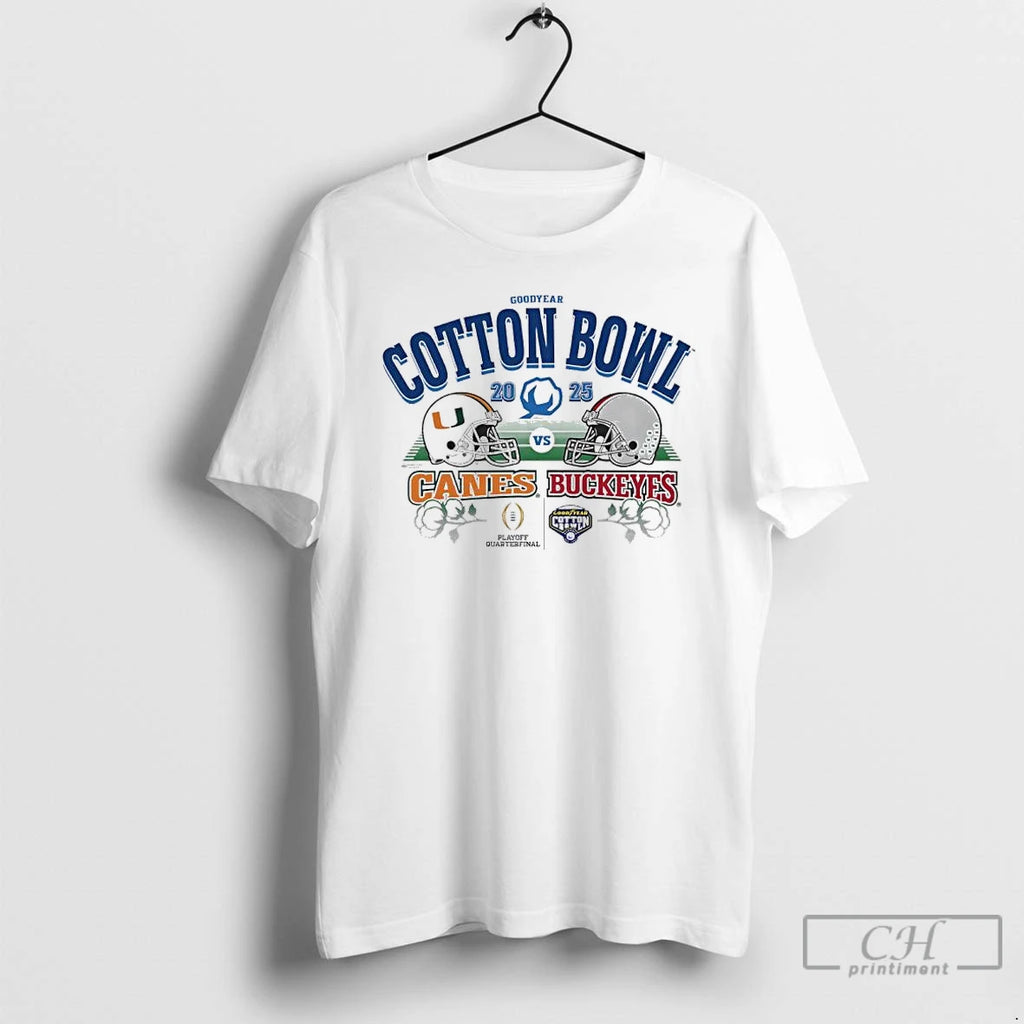 Classic Ohio State Vs Miami Goodyear Cotton Bowl Helmet Matchup 2025 T-Shirts, Hoodie, Sweatshirt | TeeBloomCo.com