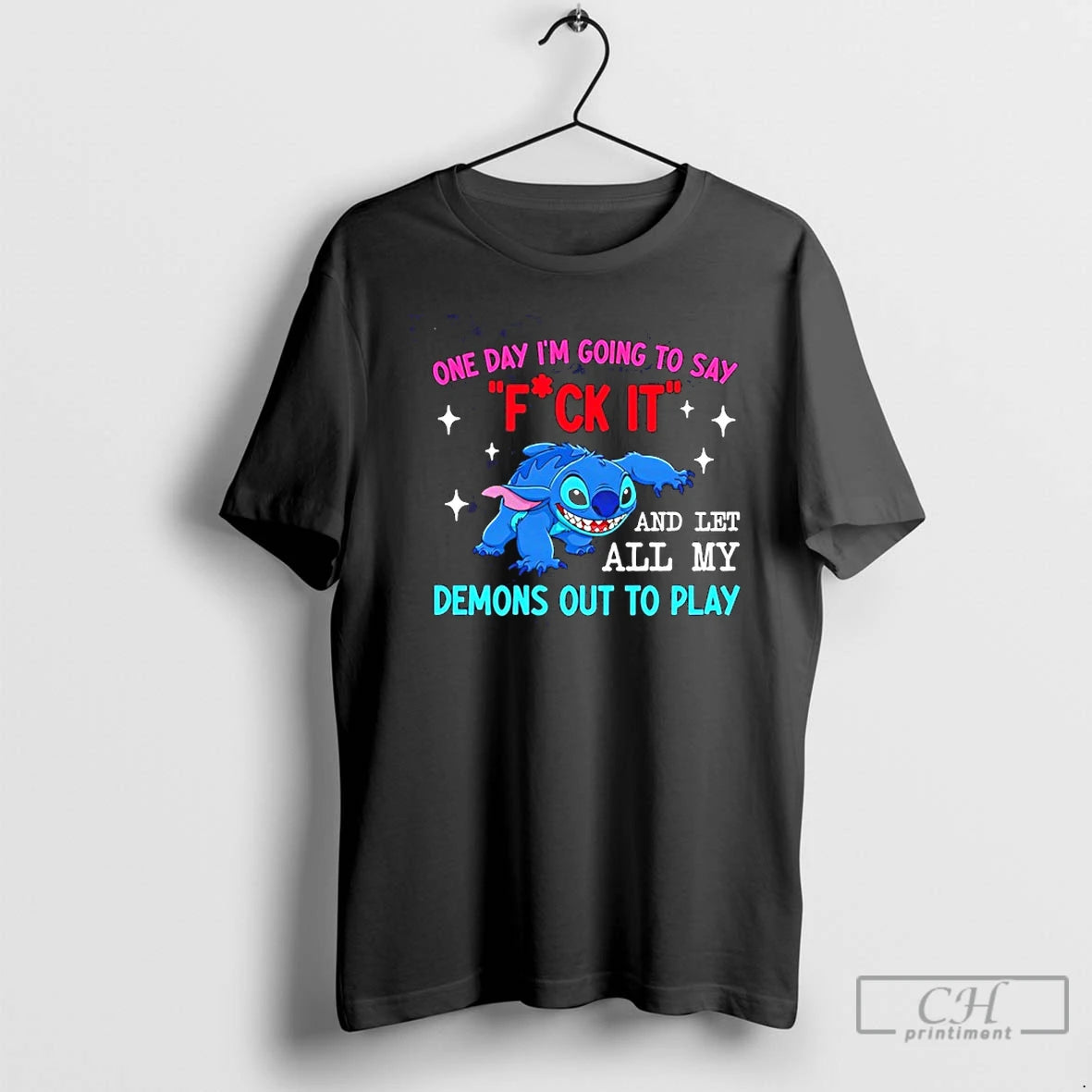 Classic One Day Im Going To Say Fck It And Let All My Demons Out T-Shirts, Hoodie, Sweatshirt | TeeBloomCo.com