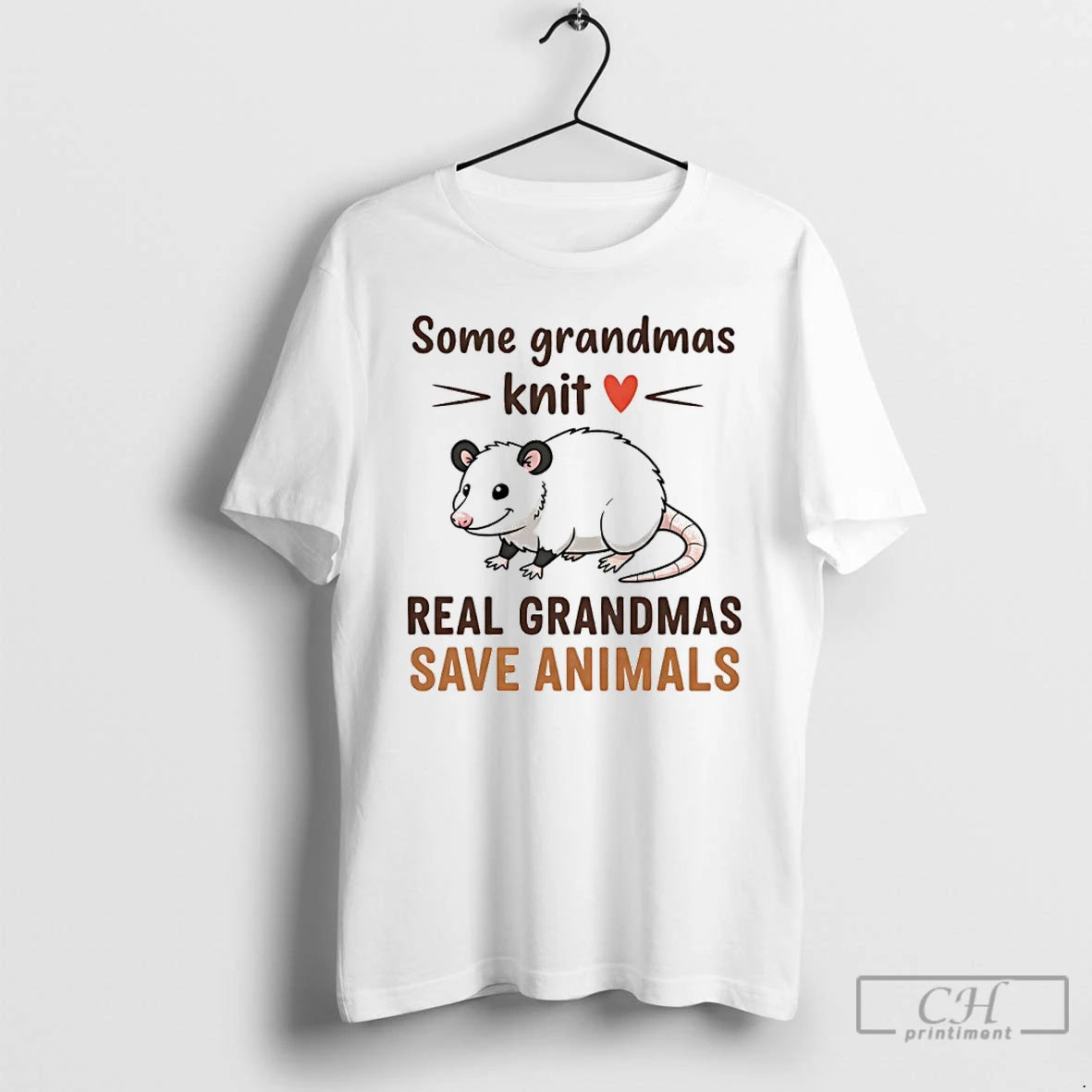 Classic Opossum Some Grandmas Knit Real Grandmas Save Animals T-Shirts, Hoodie, Sweatshirt | TeeBloomCo.com