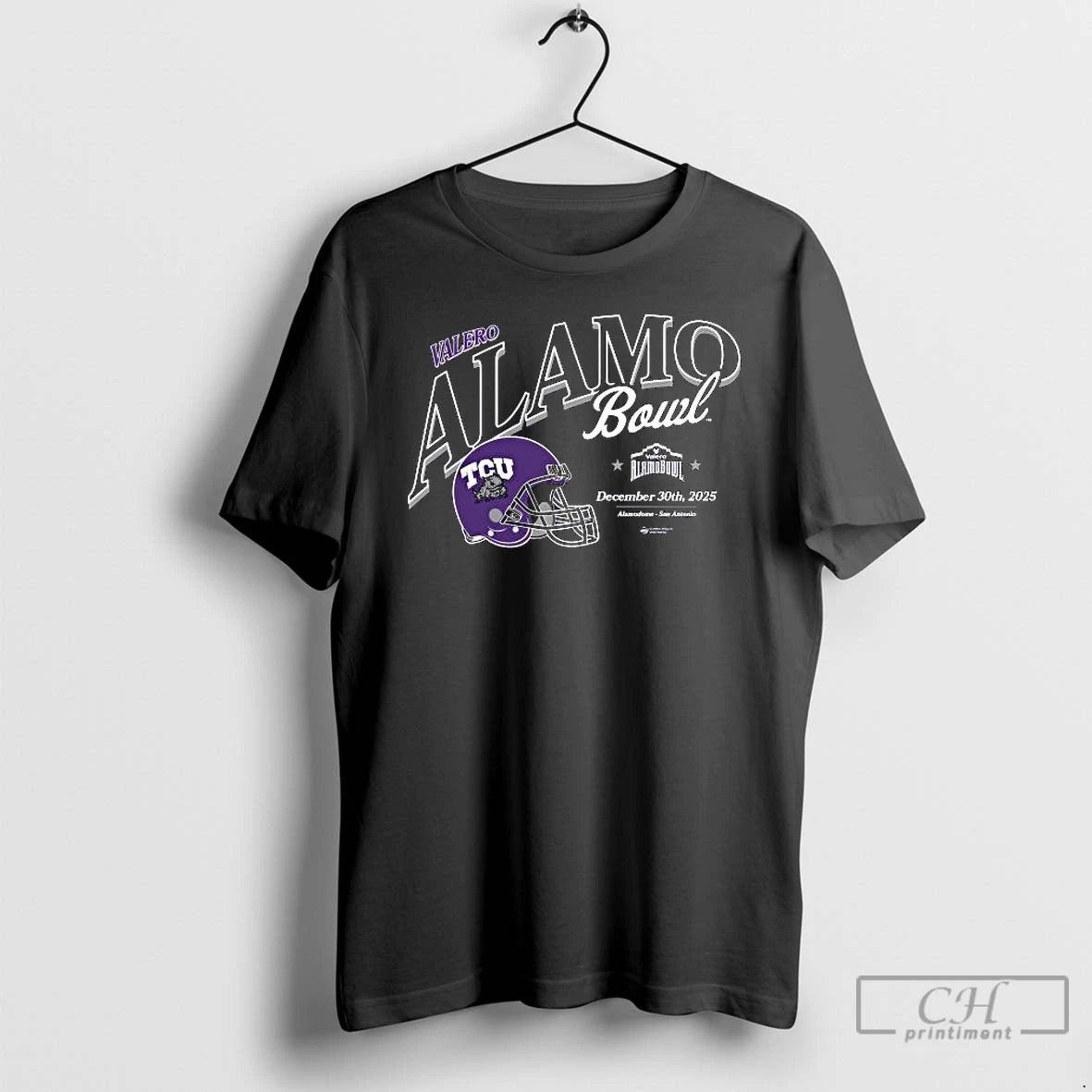 Classic Tcu Horned Frogs 2025 Valero Alamo Bowl December 30th 2025 Helmet T Shirts Sweater Hoodie, Sweatshirt
