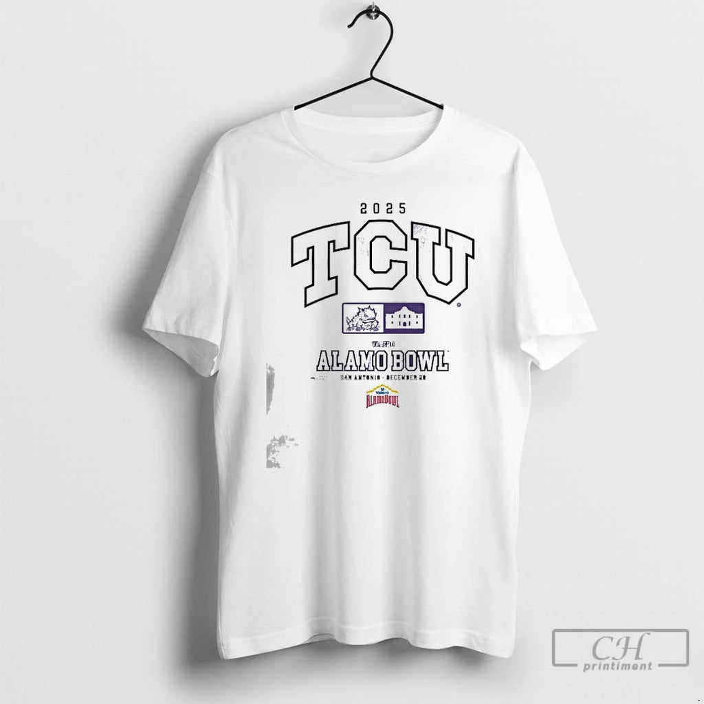 Classic Tcu Horned Frogs 2025 Valero Alamo Bowl T-Shirts, Hoodie, Sweatshirt | TeeBloomCo.com