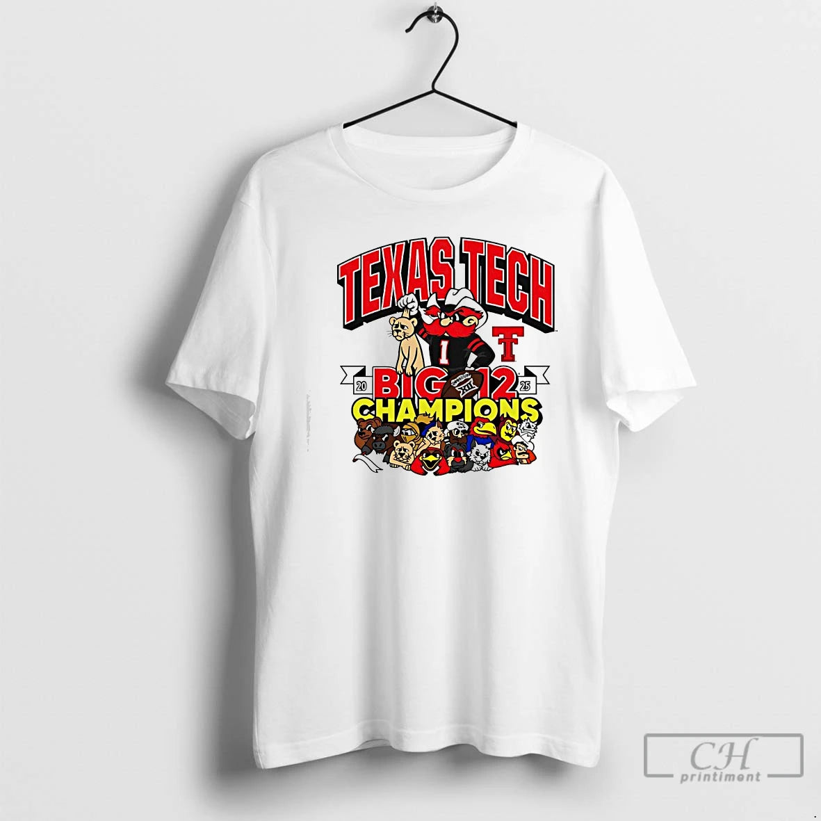 Classic Texas Tech Red Raiders Mascot Big 12 Conference Champions 2025 T-Shirts, Hoodie, Sweatshirt | TeeBloomCo.com