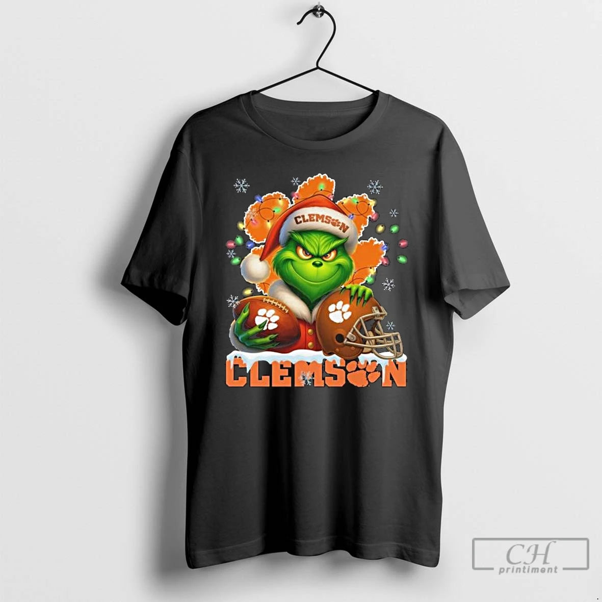 Classic The Grinch X Ball And Helmet Clemson Tigers Merry Christmas 2025 T Shirts Sweater Hoodie, Sweatshirt | TeeBloomCo.com