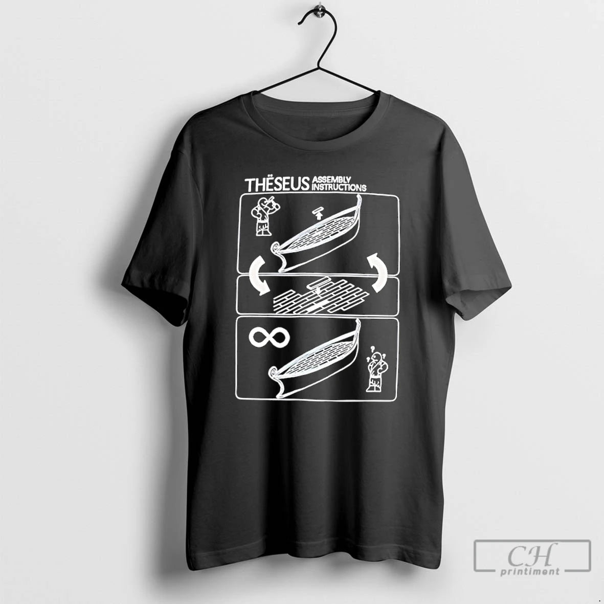 Classic Theseus Assembly Instructions Funny Philosophy T-Shirts, Hoodie, Sweatshirt | TeeBloomCo.com