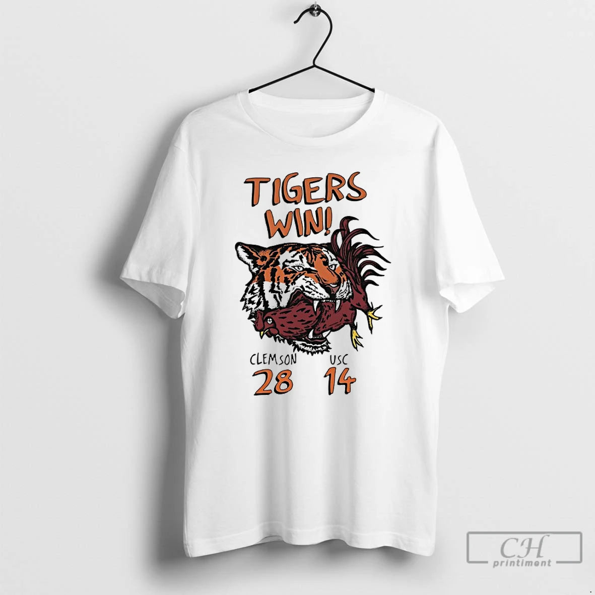 Classic Tigers Win Clemson Beat Usc 28 14 2025 Football Mascot T-Shirts, Hoodie, Sweatshirt | TeeBloomCo.com