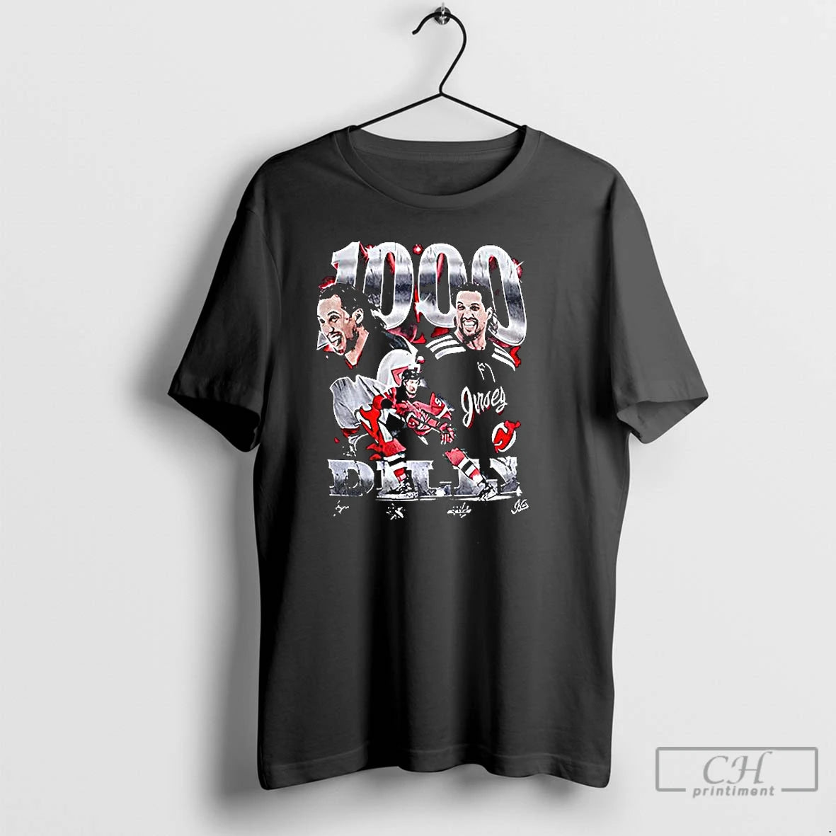 Classic Travis Zajac 1000 Games Nhl Graphic T-Shirts, Hoodie, Sweatshirt | TeeBloomCo.com