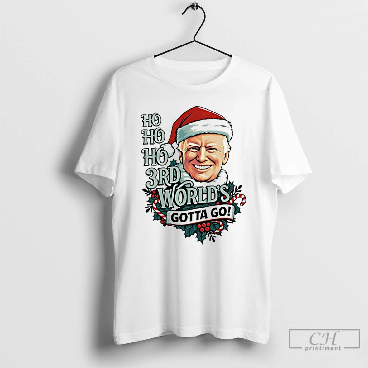 Classic Trump Santa Ho Ho Ho 3rd Worlds Gotta Go Christmas T-Shirts, Hoodie, Sweatshirt | TeeBloomCo.com