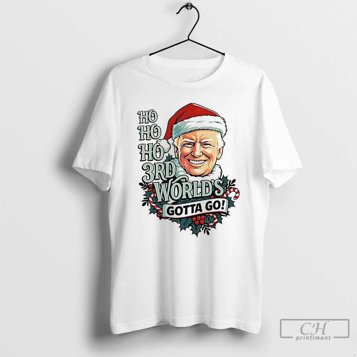 Classic Trump Santa Hat Ho Ho Ho 3rd Worlds Gotta Go Christmas T Shirts Sweater Hoodie, Sweatshirt | TeeBloomCo.com