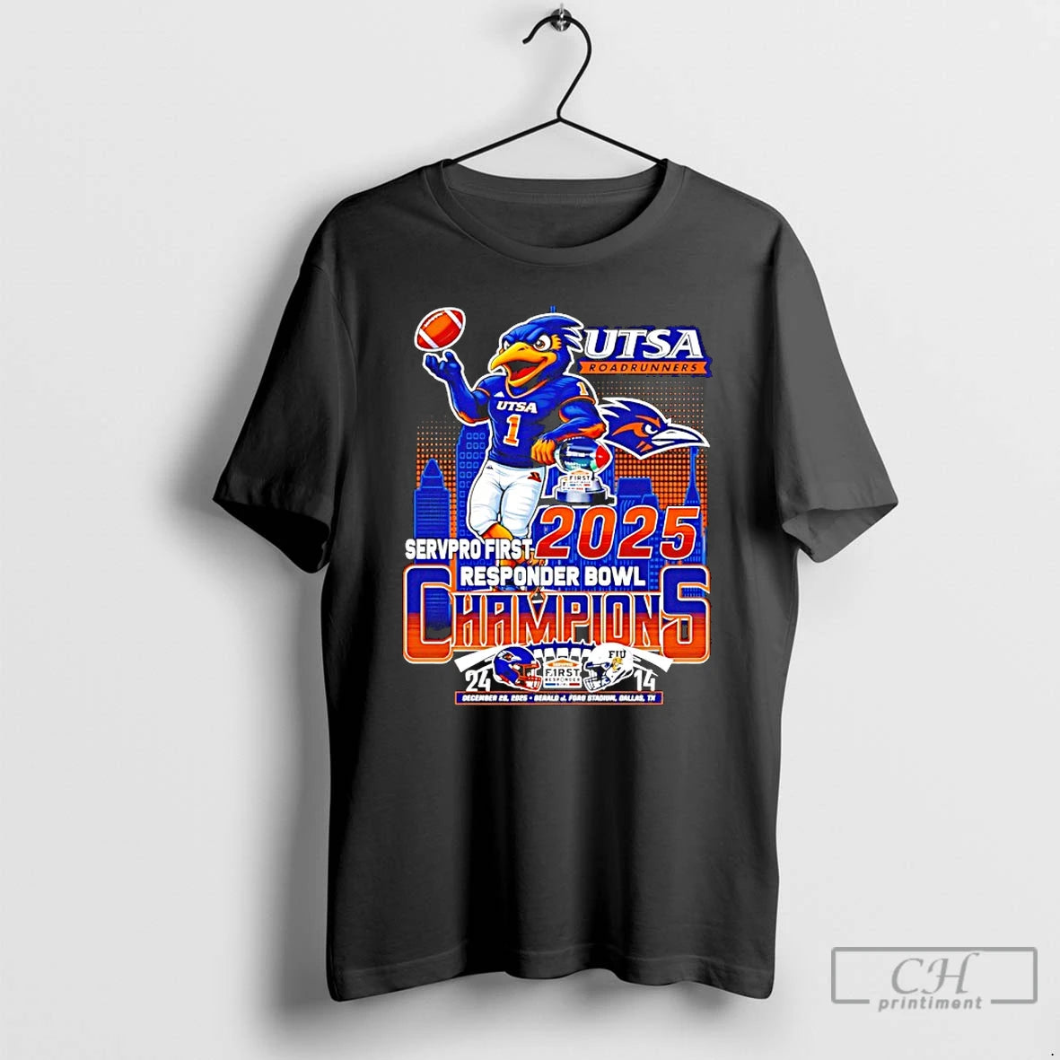 Classic Utsa Roadrunners 2025 Servpro First Responder Bowl Mascot T-Shirts, Hoodie, Sweatshirt | TeeBloomCo.com