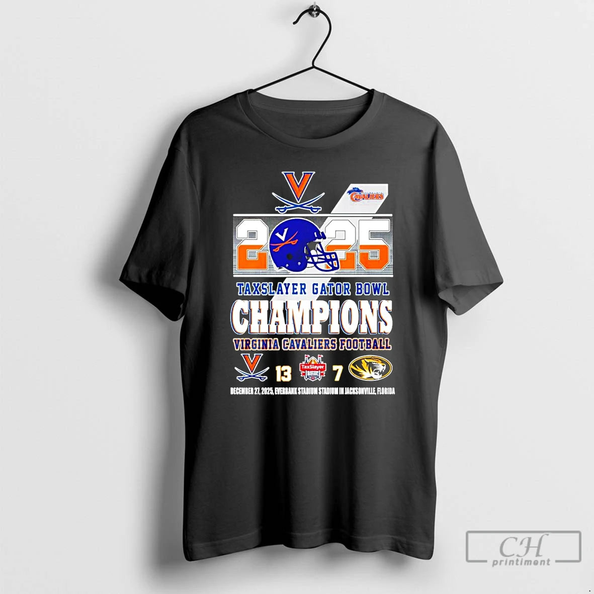 Classic Virginia Cavaliers 2025 Taxslayer Gator Bowl Champions Score Helmet T-Shirts, Hoodie, Sweatshirt | TeeBloomCo.com