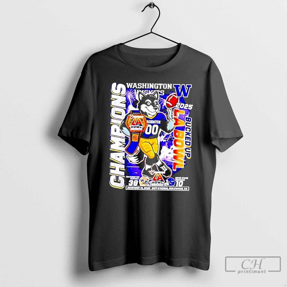 Classic Washington Huskies 2025 Bucked Up La Bowl Champions Mascot T-Shirts, Hoodie, Sweatshirt | TeeBloomCo.com
