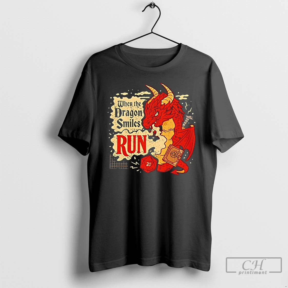 Classic When The Dragon Smiles Run D20 T-Shirts, Hoodie, Sweatshirt | TeeBloomCo.com