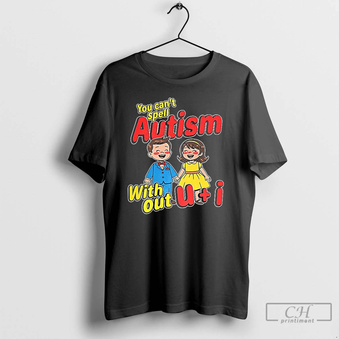 Classic You Cant Spell Autism Without U And I Cartoon T-Shirts, Hoodie, Sweatshirt | TeeBloomCo.com