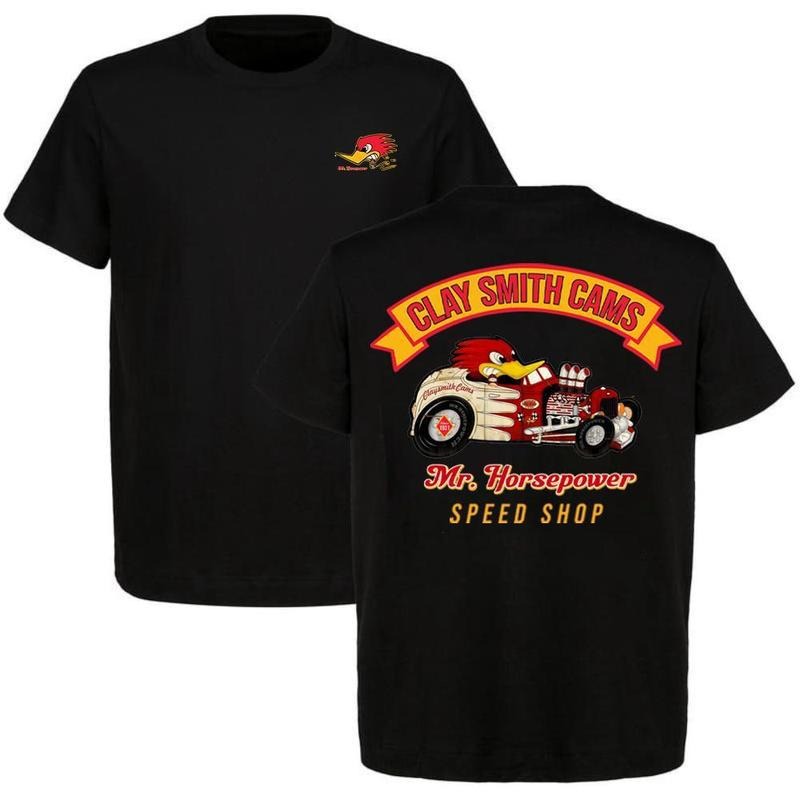 Clay Smith Cams Retro T-shirt Classic Racing Car Lover Racing Equipment Casual Menswear Top, Menswear Car Parts Short...