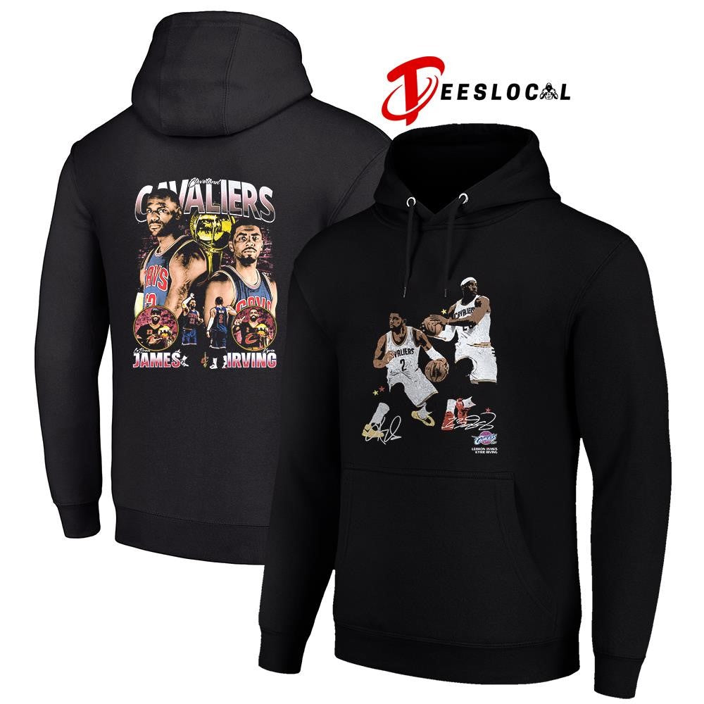 Cleveland Cavaliers LeBron James x Kyrie Irving old school vintage signature shirt