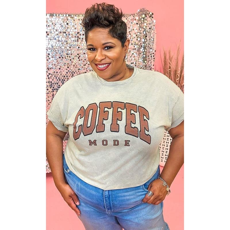 Coffee Mode Mineral Washed Taupe Graphic Shirt Hoodie, Sweatshirt | TeeBloomCo.com