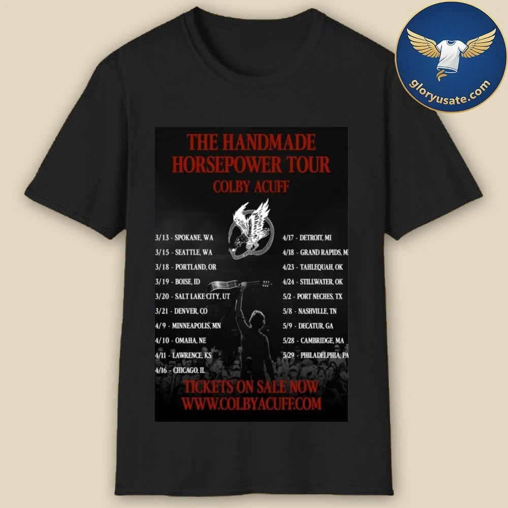 Colby Acuff Handmade Horsepower Tour 2026 Poster Shirt