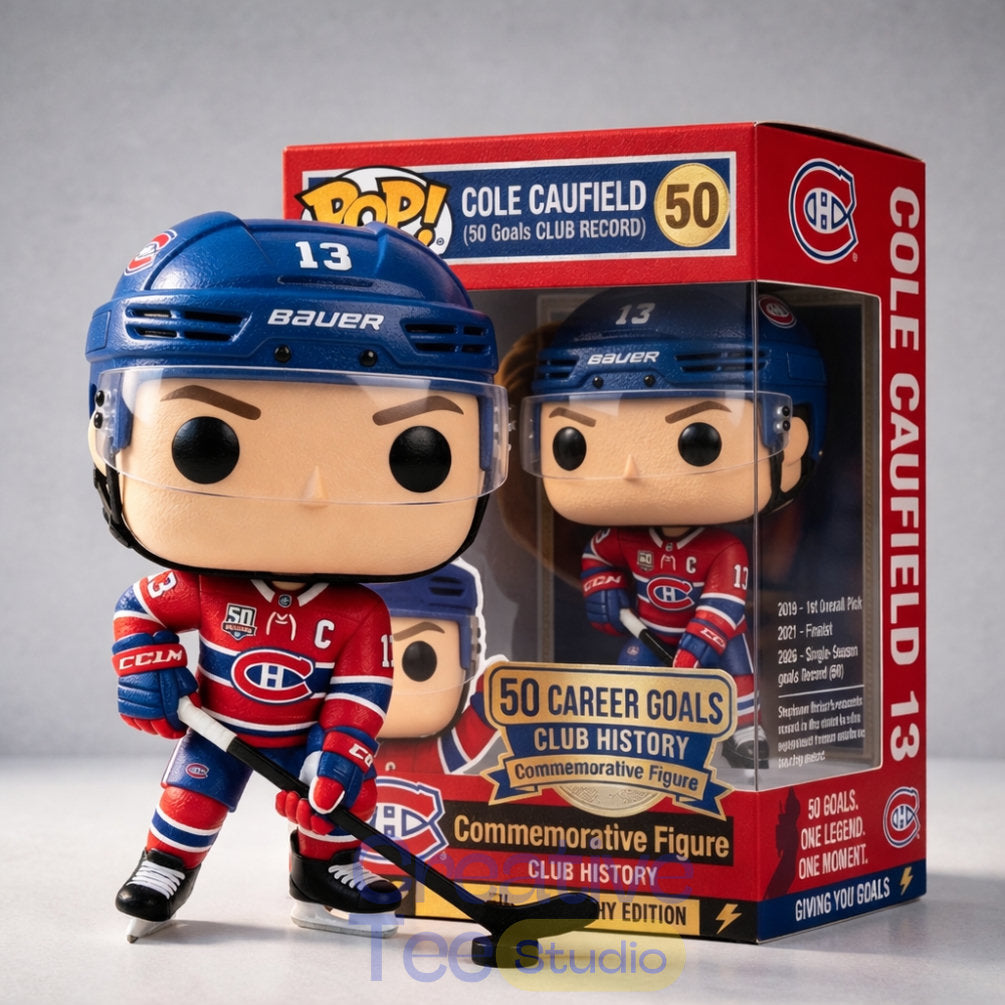 Cole Caufield 50 Goals Club Record Montreal Canadiens Pop Figure