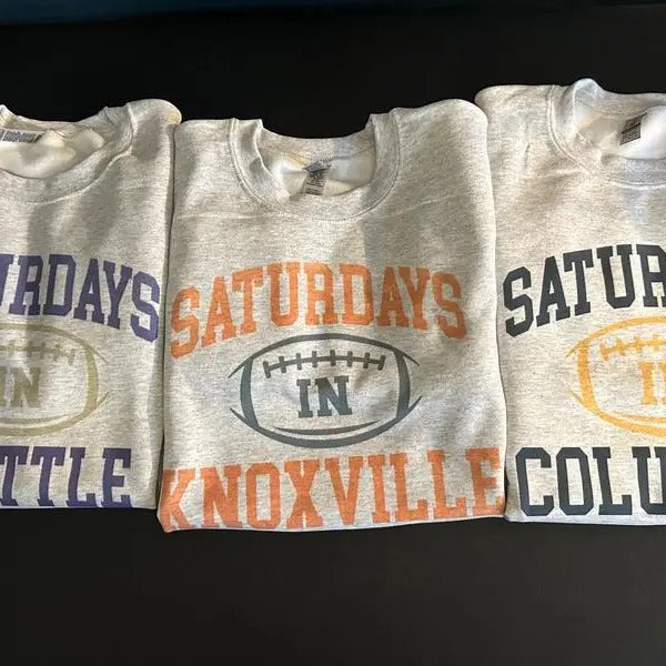 College Football Saturdays In Your City Ash Grey Color Sweatshirt T-Shirts, Hoodie | TeeBloomCo.com