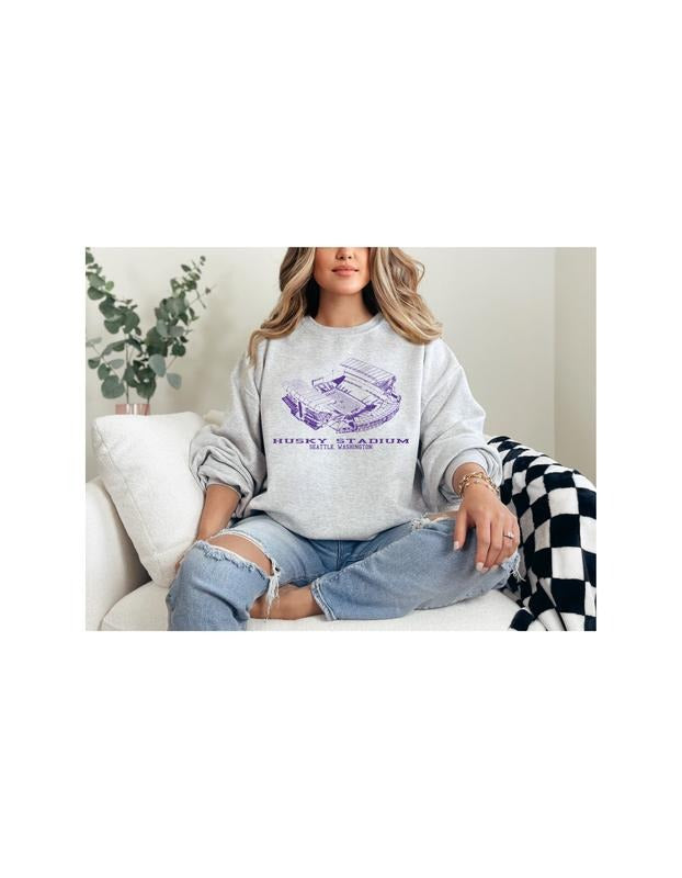 College Stadium Sweatshirt Washington T-Shirts, Hoodie | TeeBloomCo.com