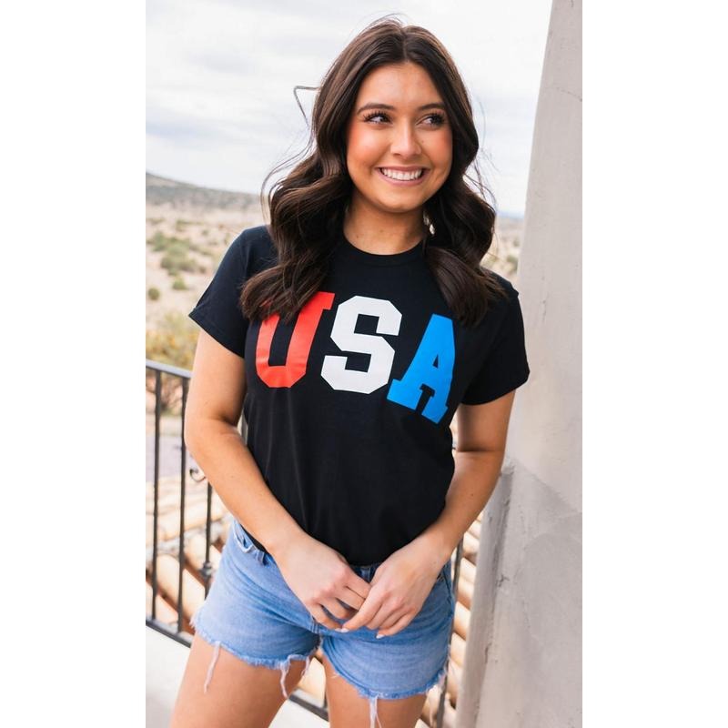 Collegiate USA Graphic T-Shirt Hoodie, Sweatshirt | TeeBloomCo.com
