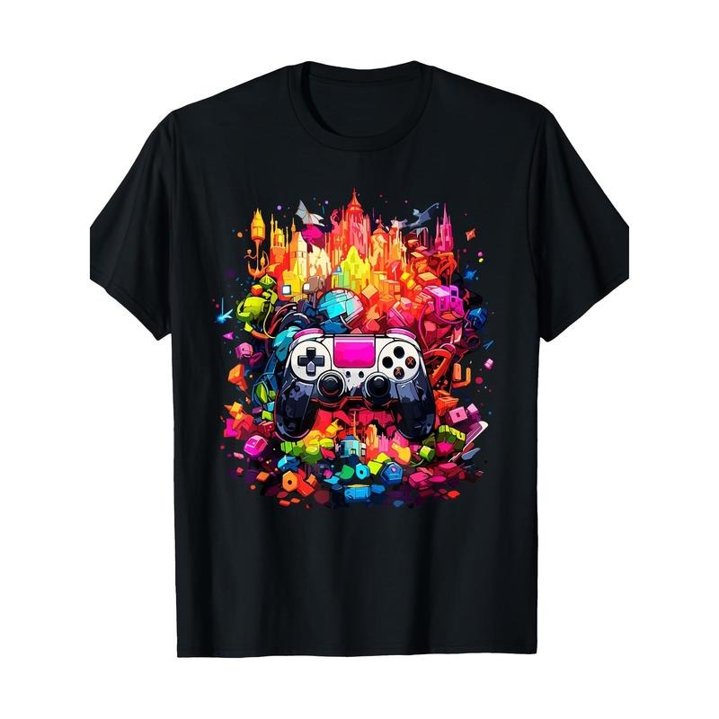 Color video game controller Tie dye Cool Player game 100% cotton T-shirt Made in USA Hoodie, Sweatshirt | TeeBloomCo.com