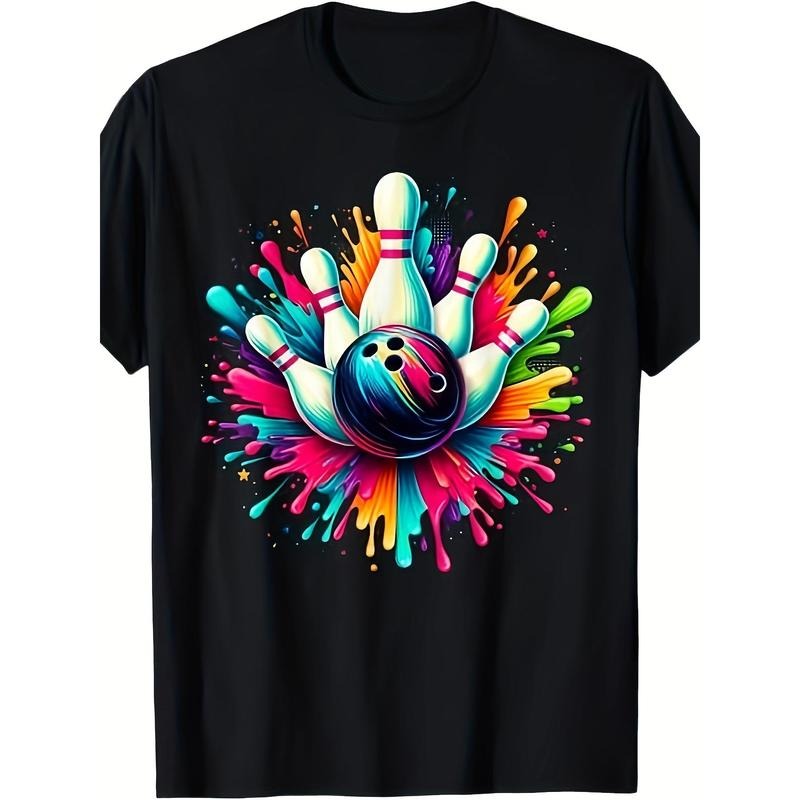 Colorful Bowling Game Day Bowling Cute Colorsplash Ball T-Shirt made in usa Hoodie, Sweatshirt | TeeBloomCo.com