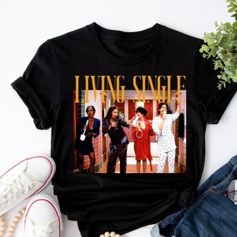 Comfort Color Vintage Living Single TShirt, Livings Single Fan Shirt, 80s 90s Music Tee T-Shirt, Livings Single Gift For...