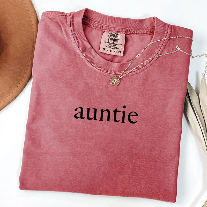 Comfort Colors Auntie Tee, New Auntie Shirt, Pregnancy Announcement TShirt for Aunt, Gift for Aunt to Be Hoodie, Sweatshirt
