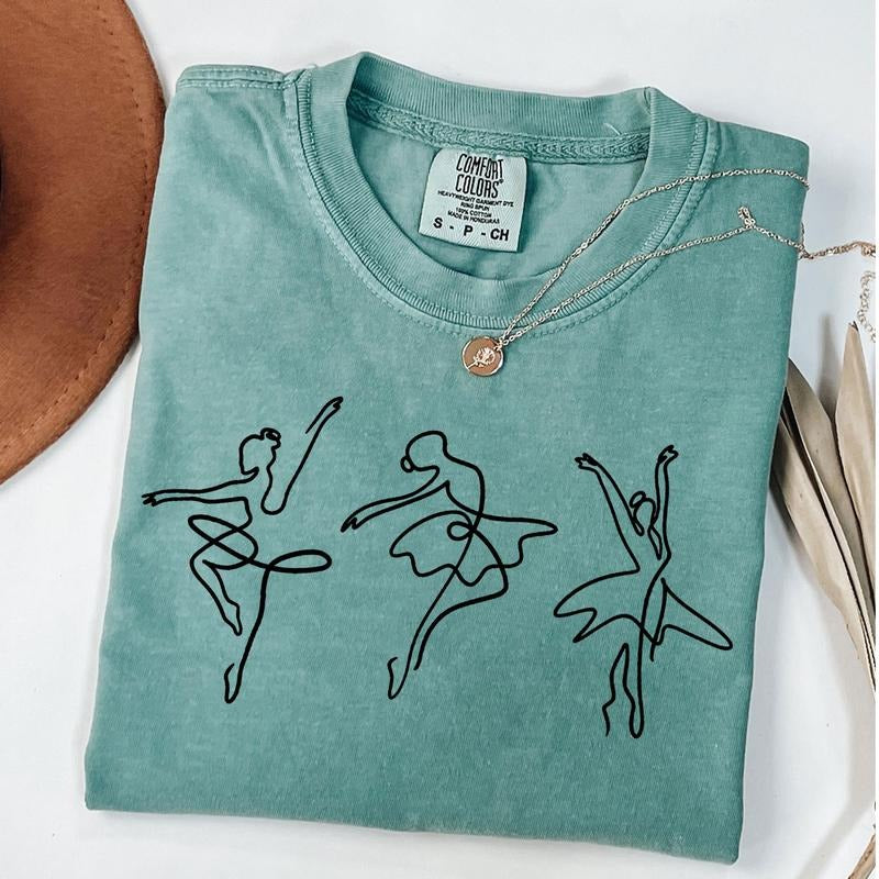 Comfort Colors Ballerina T-shirt, Ballet Shirt for Dancer, Dance Teacher Gift, Dance Mom Tee Gift for Dancers Hoodie,...