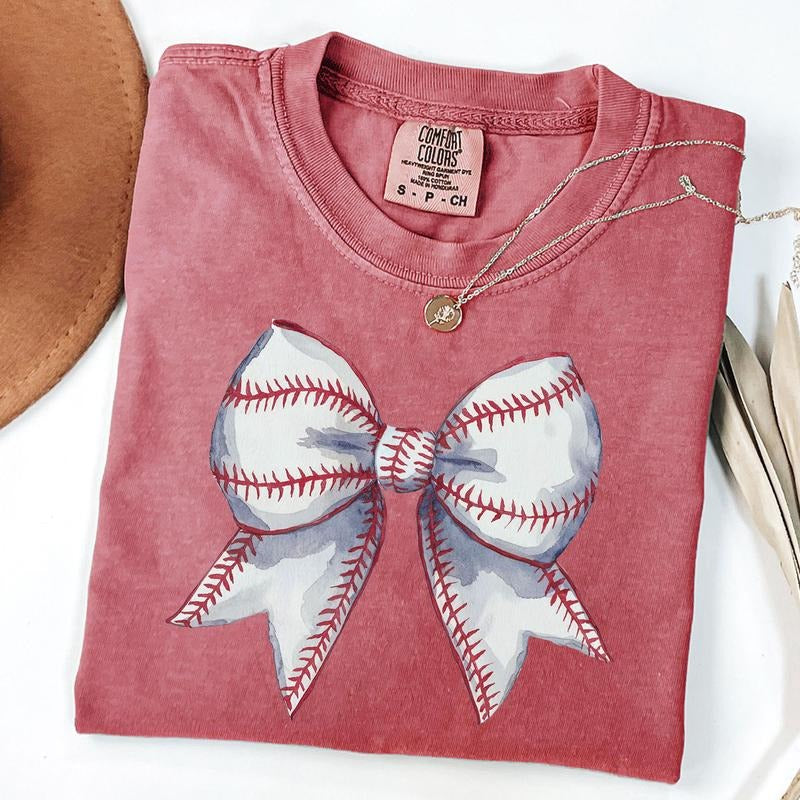 Comfort Colors Baseball Coquette Bow Shirt, Coquette Game Day Tee, Baseball Mom Shirt, Baseball Fan Shirt, Sport Mom,...