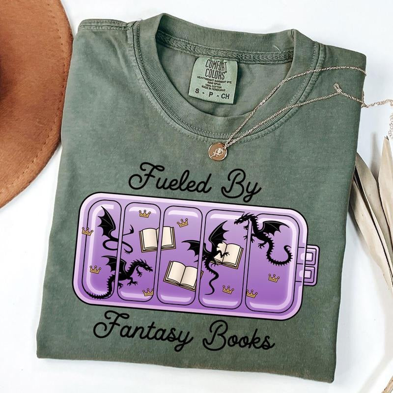 Comfort Colors Book Lover Shirt, Fantasy Reader Gift, Bookworm Shirt, Bookish T-Shirt, Book Club Gift, Dragon Tee Hoodie,...