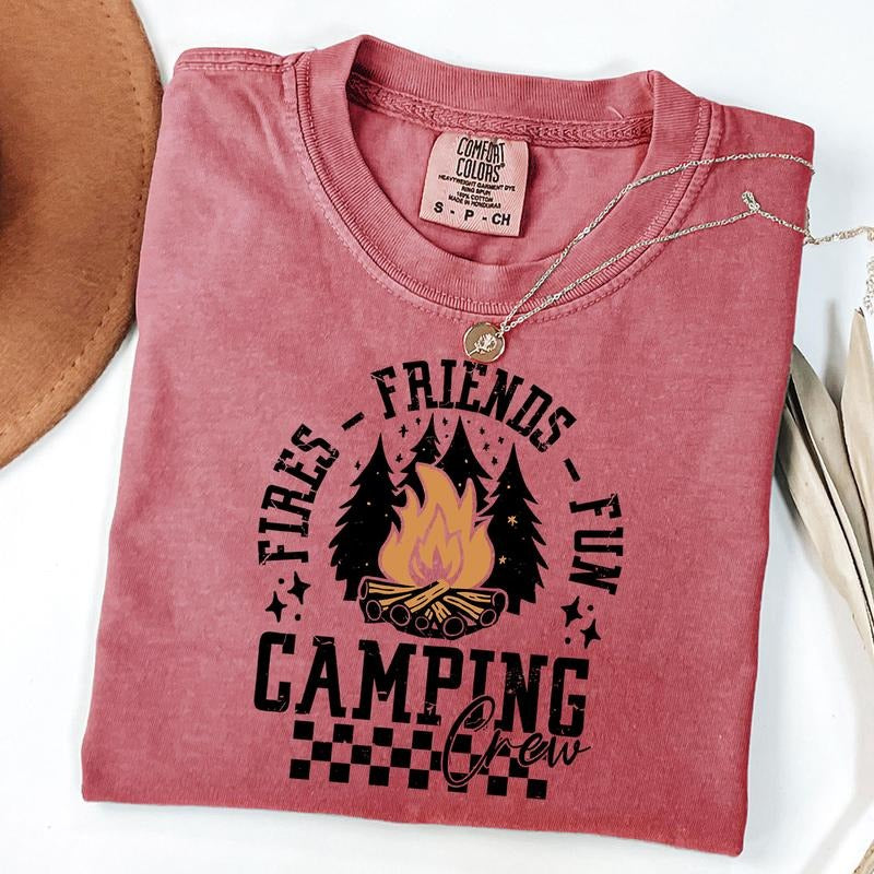 Comfort Colors Camping Crew Shirt, Adventure Crew Graphic Tee, Family Camping Trip Shirt, Unisex T-Shirt Hoodie, Sweatshirt