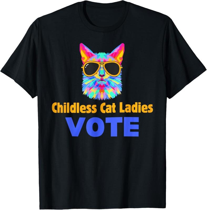 Comfort Colors Childless Cat Ladies Vote Shirt, Funny Cat Shirt Hoodie, Sweatshirt | TeeBloomCo.com