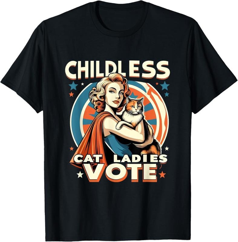 Comfort Colors Childless Cat Ladies Vote T-Shirt, Cat Ladies Vote Rosie The Riveter T-Shirt Hoodie, Sweatshirt