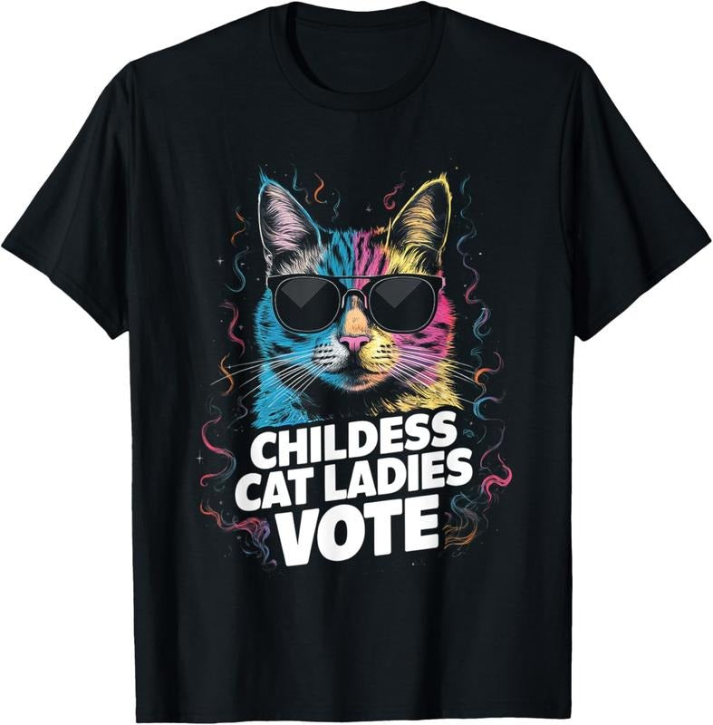 Comfort Colors Childless Cat Ladies Vote T-Shirt, Cat Lover Shirt Hoodie, Sweatshirt | TeeBloomCo.com