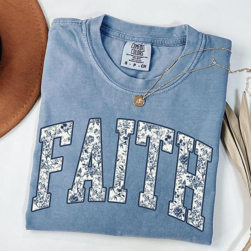 Comfort Colors Christian Shirt, Religious Shirt, Faith Shirt. Christian Floral T-Shirt Hoodie, Sweatshirt | TeeBloomCo.com