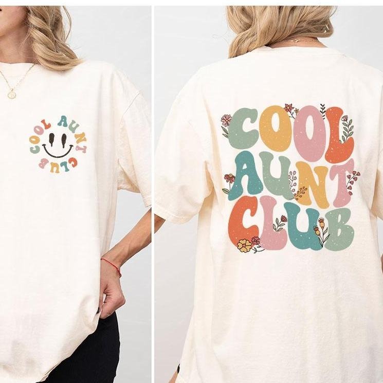 Comfort Colors Cool Aunts Club Shirt, Aunt Mothers Day Gift, Floral Auntie Shirts, Cool Aunt Tshirt, Gifts for Aunt,...