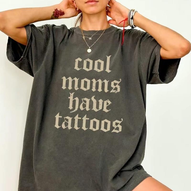 Comfort Colors Cool Mom Have Tattoos Shirt, Retro Sarcastic Tattoos T-shirt, Tatted Women Graphic Tee, Gift For Wife,...
