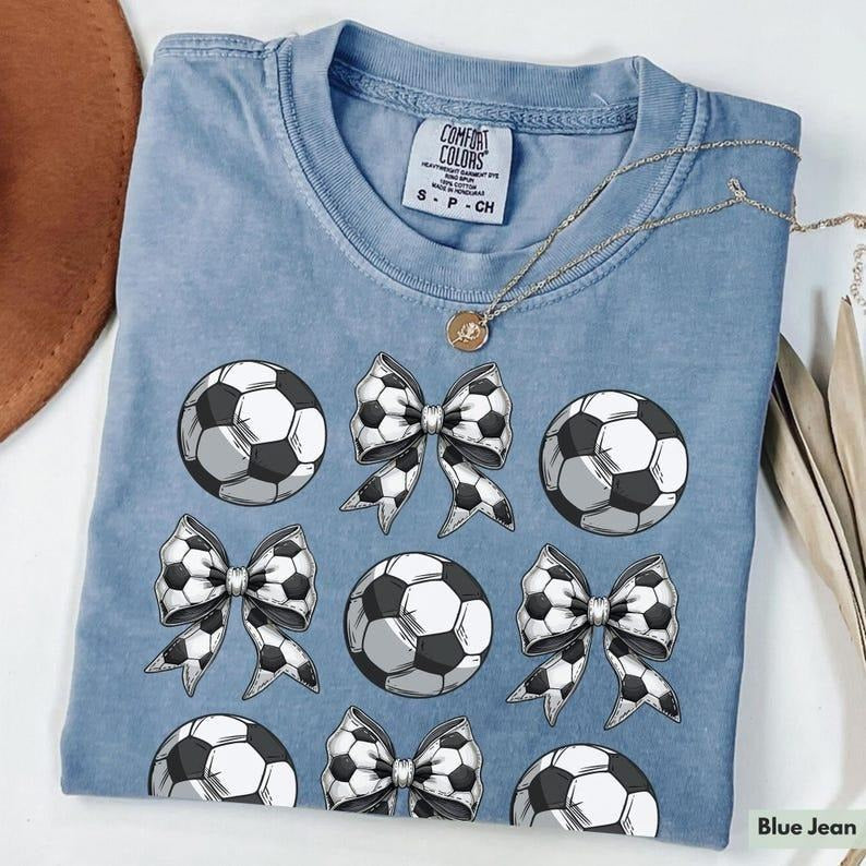 Comfort Colors Coquette Soccer Shirt for Soccer Mom Shirt Womens Soccer Shirt for Soccer Lover Shirt Soccer Season Soccer...