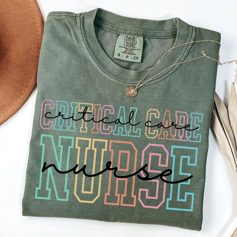 Comfort Colors Critical Care Nurse Shirt, Nursing School Graduation Gift For Critical Care Nurses, Critical Care Nurse...