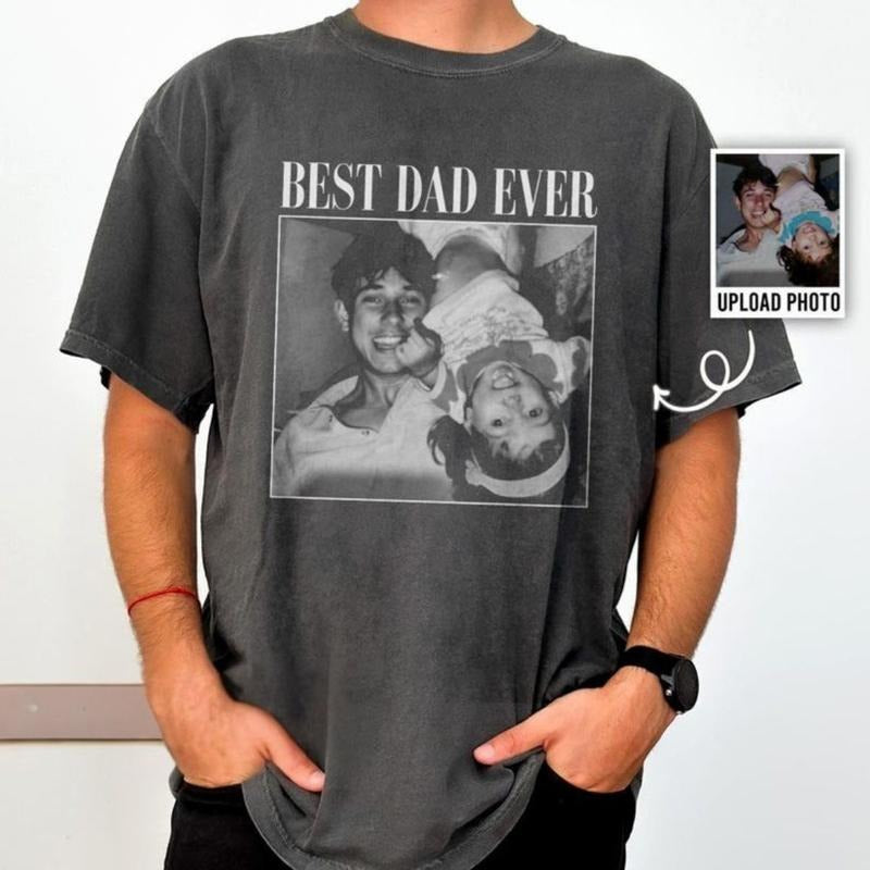 Comfort Colors Custom Photo Dad Shirt, Custom Photo Shirt for Dad Grandpa, Fathers Day Shirt, Father's Day Gift, For Man...