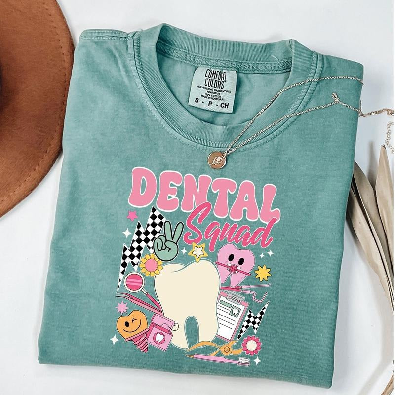 Comfort Colors Dental Squad Shirt, Dental Hygienist T-shirt, Dental Assistant Shirt, Dentist Assistant Gift, Dentist...
