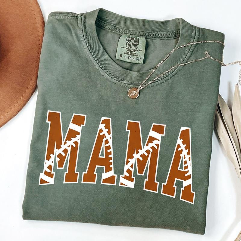 Comfort Colors Football Mama Shirt, Mothers Day Gift For Football Mom, Gift For Football Lover Mom Shirt Hoodie, Sweatshirt